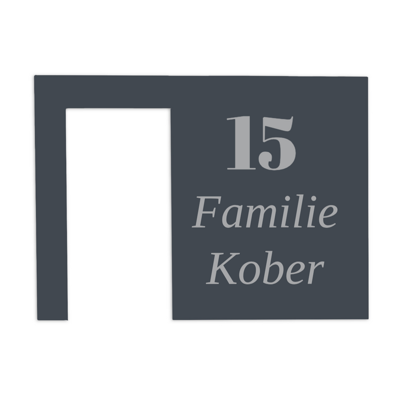Dekorschild für "Ring Akku-Videotürklingel, Akku-Videotürklingel Plus und Akku-Videotürklingel Pro" aus V2A Edelstahl - 200 x 145 mm oder bei Gravur oben 100 X 200 mm- Weiß / Anthrazit pulverbeschichtet oder Edelstahl gebürstet