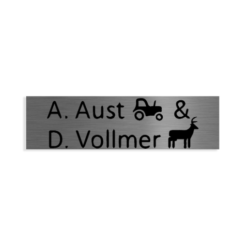 Ersatzschild für Türklingel Hamburg V2A Edelstahlschild