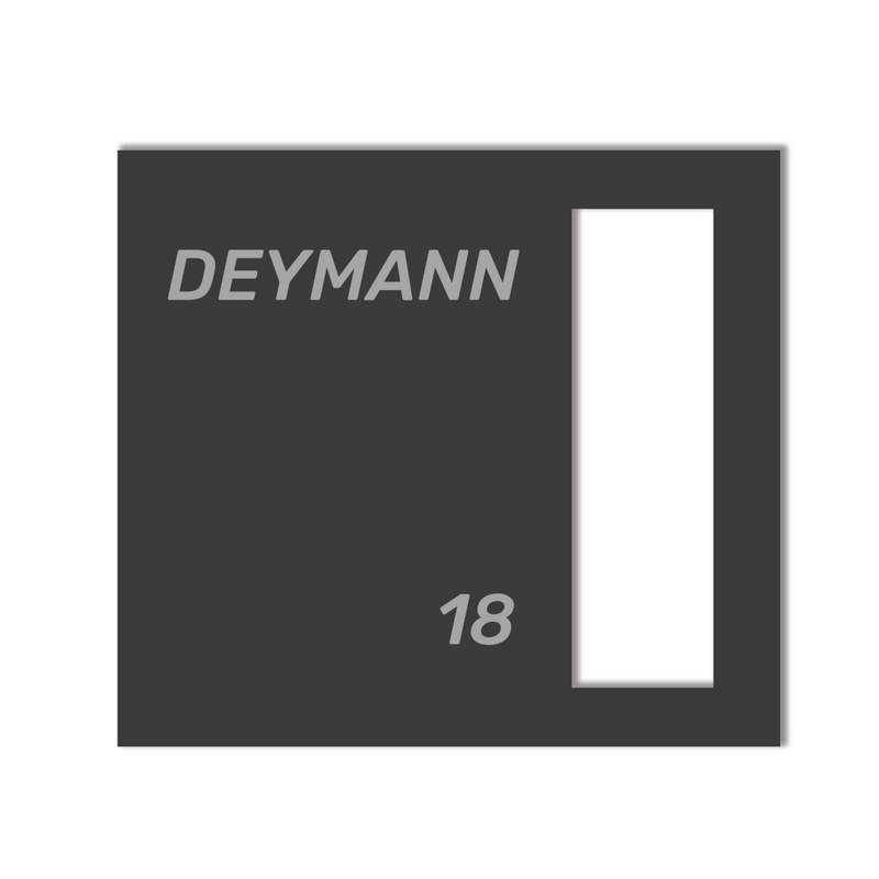 Dekorschild für "Eufy E340"aus V2A Edelstahl - 18 x 20 cm  oder 22 X 10 cm- Weiß / Anthrazit pulverbeschichtet oder Edelstahl gebürstet