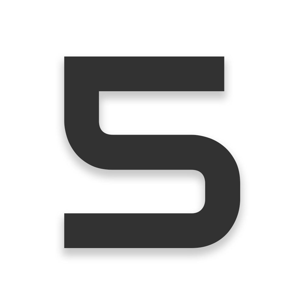 Edelstahl Hausnummern Ziffern und Buchstaben in verschiedenen Höhen wählbar - anthrazit RAL7016 - Schrift AUDIOWIDE