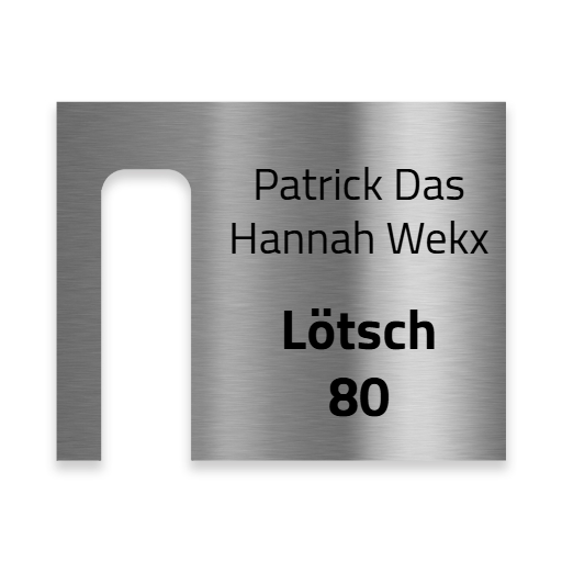 Dekorschild für "Blink Video Doorbell "aus V2A Edelstahl - 20 x 16 cm  oder 20 X 10 cm- Weiß / Anthrazit pulverbeschichtet oder Edelstahl gebürstet