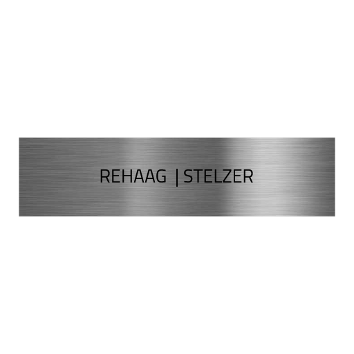 V2A Edelstahlschild in verschiedenen Größen, individuell personalisierbar.