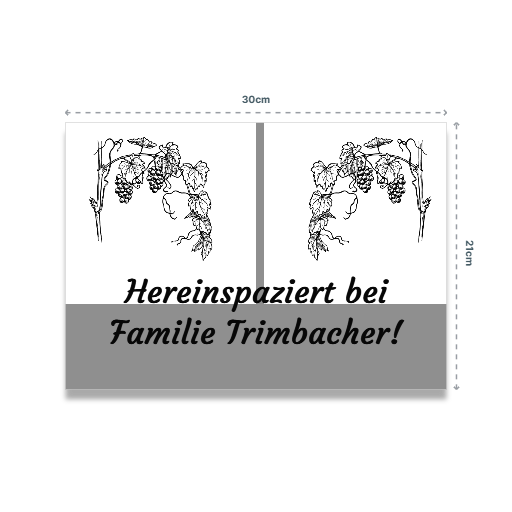 Edelstahlschild mit eigenem Motiv – Wunschmaß & UV-Druck