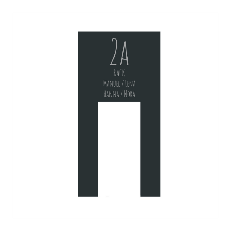 V2A Edelstahl Türschild Ring Doorbell Pro Kabel - Lasergravur & UV-Druck - Weiß/Anthrazit