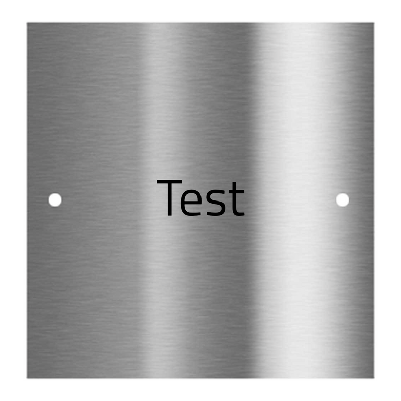 V2A Edelstahlschild in verschiedenen Größen, individuell personalisierbar.