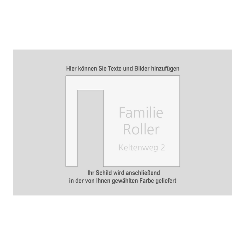 V2A Edelstahl Dekorschild für Netatmo Video Türklingel - Personalisierbar - Wetterfest