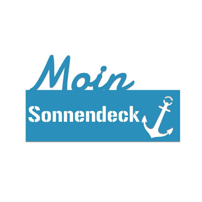 Edelstahl Türschild Moin - Personalisierbar Text ausgelasert