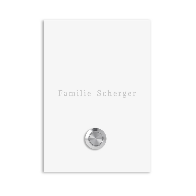 V2A Edelstahl Türklingel Trier 17x12cm - Lasergravur/UV-Druck - LED beleuchtet - Aufputz/Unterputz