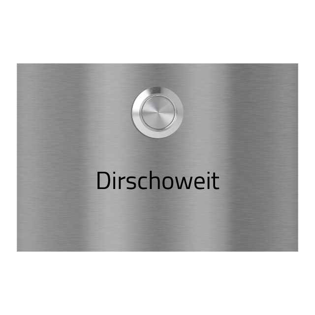 London 12 x 8 cm Edelstahl (V2A) Türklingel - mit Gravur - Anthrazit oder Weiß pulverbeschichtet oder Edelstahl gebürstet - LED -Aufputz / Unterputz