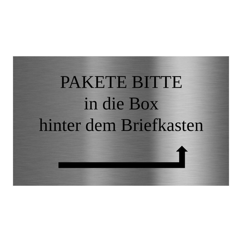 V2A Edelstahlschild in verschiedenen Größen, individuell personalisierbar.