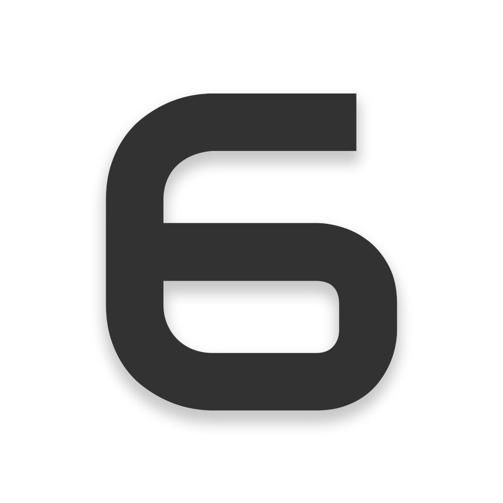 Edelstahl Hausnummern Ziffern und Buchstaben in verschiedenen Höhen wählbar - anthrazit RAL7016 - Schrift AUDIOWIDE