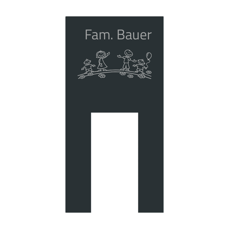 V2A Edelstahl Türschild Ring Doorbell Wired - Lasergravur & UV-Druck - Weiß/Anthrazit/Gebürstet