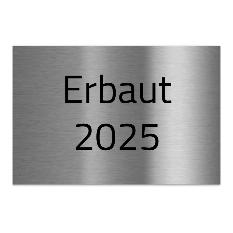 V2A Edelstahlschild in verschiedenen Größen, individuell personalisierbar.