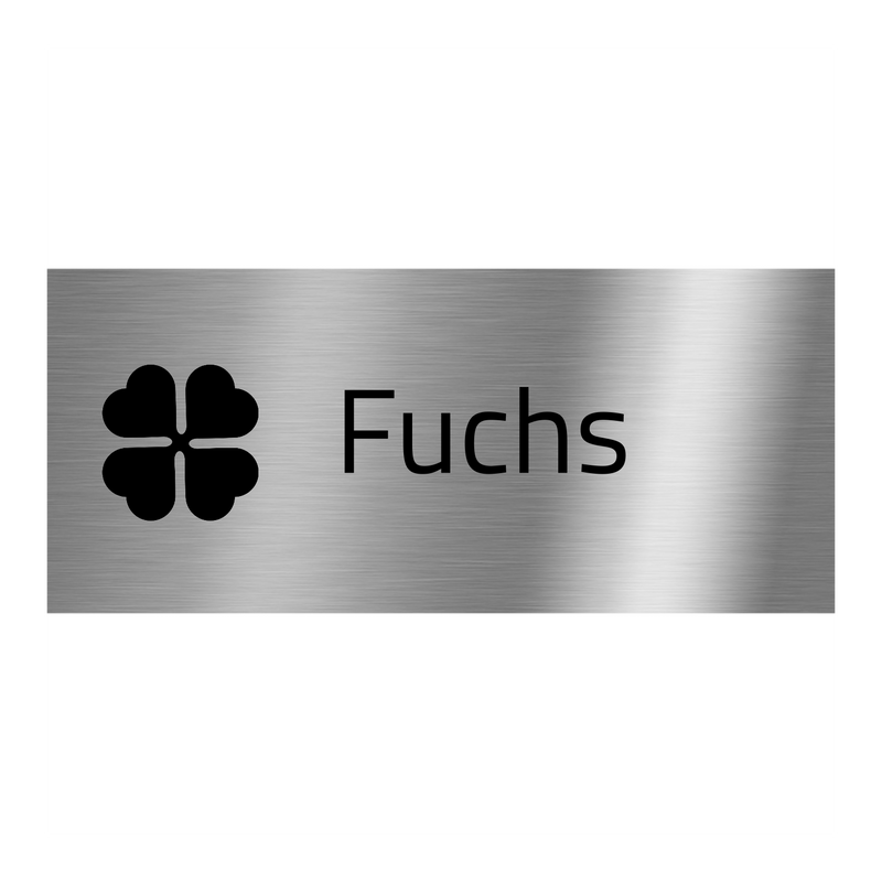 V2A Edelstahlschild in verschiedenen Größen, individuell personalisierbar.