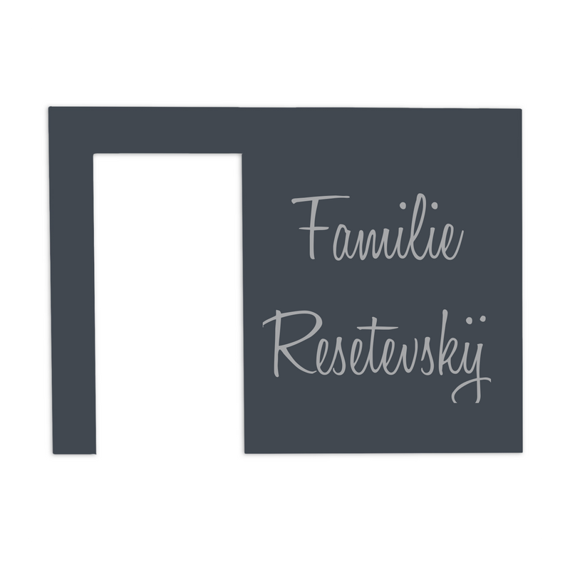 Dekorschild für "Ring Akku-Videotürklingel, Akku-Videotürklingel Plus und Akku-Videotürklingel Pro" aus V2A Edelstahl - 200 x 145 mm oder bei Gravur oben 100 X 200 mm- Weiß / Anthrazit pulverbeschichtet oder Edelstahl gebürstet