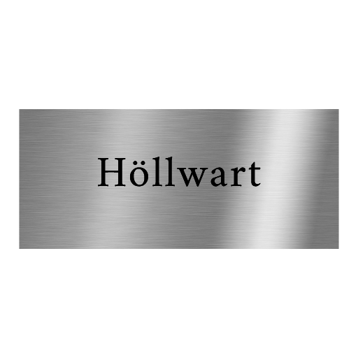 V2A Edelstahlschild in verschiedenen Größen, individuell personalisierbar.