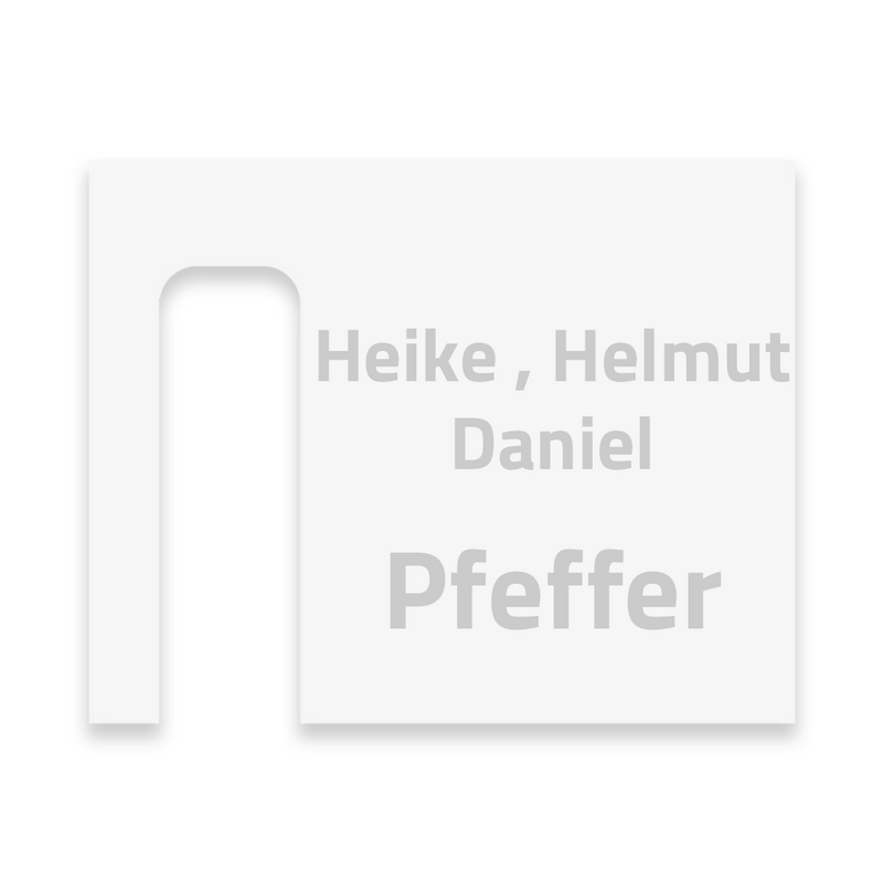 Dekorschild für "Blink Video Doorbell "aus V2A Edelstahl - 20 x 16 cm  oder 20 X 10 cm- Weiß / Anthrazit pulverbeschichtet oder Edelstahl gebürstet