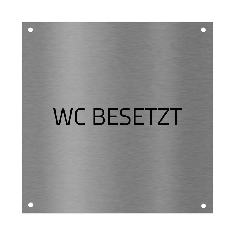 Edelstahl Hausnummernschild graviert 10×10 cm, 15×15 cm oder 20×20 cm