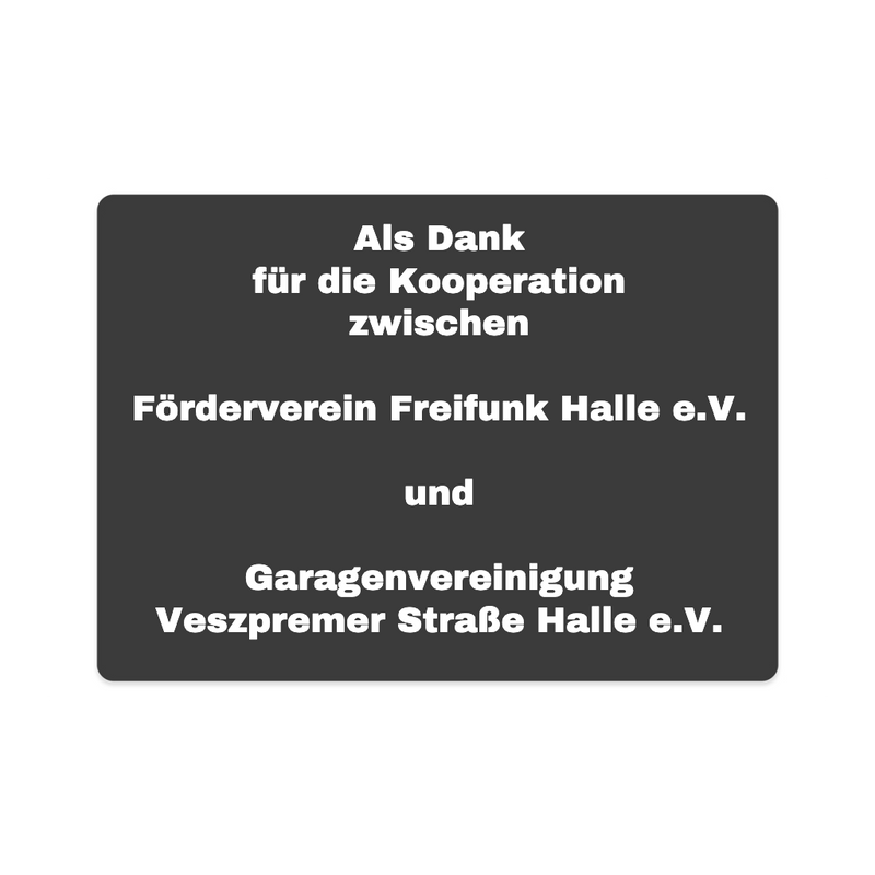 Personalisierte Gedenktafel mit UV Druck – V2A Edelstahl – hochwertig pulverbeschichtet