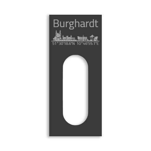 Dekorschild für "Reolink Smarte Video Türklingel"aus V2A Edelstahl - 20 x 16 cm  oder 10 X 23 cm- Weiß / Anthrazit pulverbeschichtet oder Edelstahl gebürstet