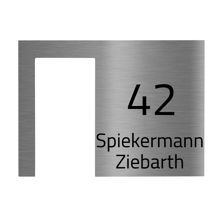 Dekorschild für "Ring Akku-Videotürklingel, Akku-Videotürklingel Plus und Akku-Videotürklingel Pro" aus V2A Edelstahl - 200 x 145 mm oder bei Gravur oben 100 X 200 mm- Weiß / Anthrazit pulverbeschichtet oder Edelstahl gebürstet
