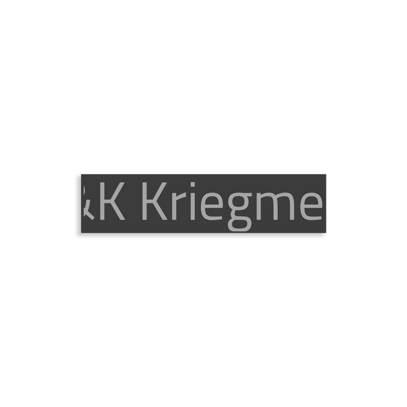 Farbige Edelstahlschilder in verschiedenen Größen. Individuell personalisierbar 40 Schriftarten über 200 Motive.