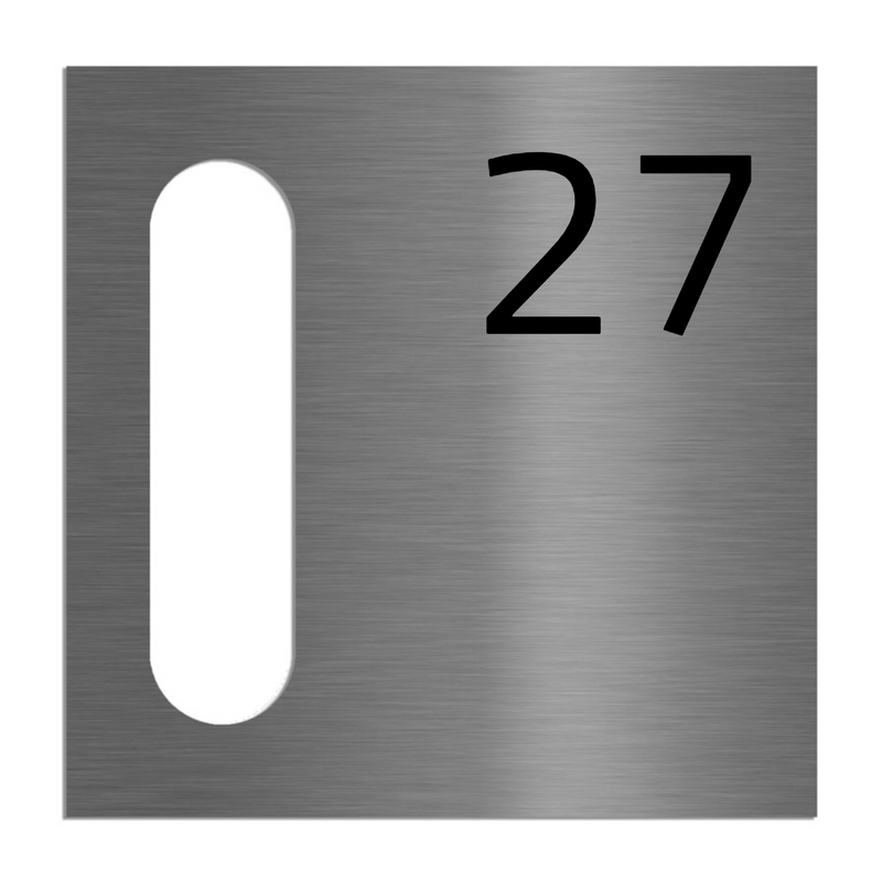 Dekorschild für "Reolink Video Doorbell (Battery)"aus V2A Edelstahl - 20 x 20 cm  oder 25 X 10 cm- Weiß / Anthrazit pulverbeschichtet oder Edelstahl gebürstet