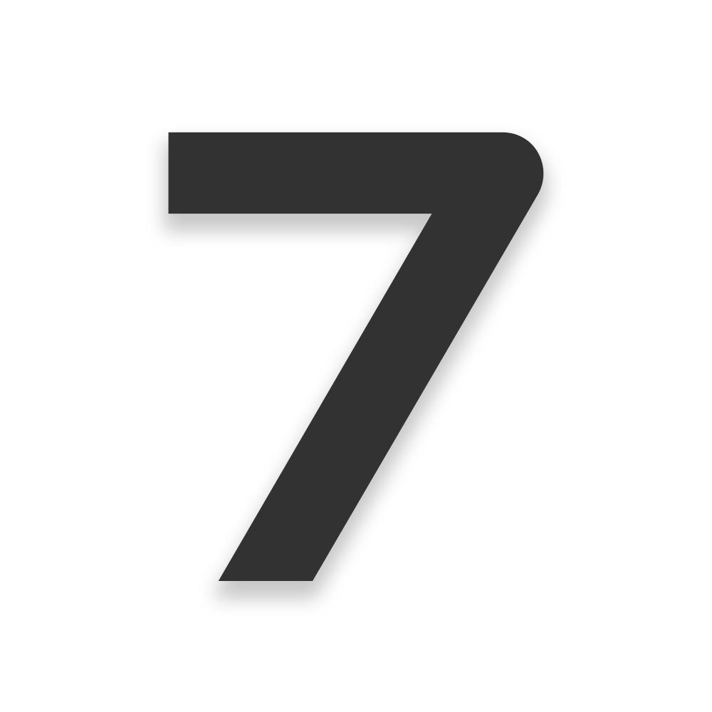 Edelstahl Hausnummern Ziffern und Buchstaben in verschiedenen Höhen wählbar - anthrazit RAL7016 - Schrift AUDIOWIDE