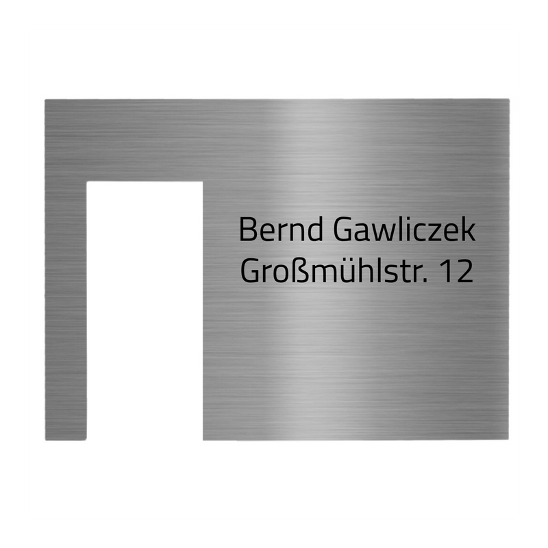 V2A Edelstahl Türschild Ring Doorbell Pro Kabel - Lasergravur & UV-Druck - Weiß/Anthrazit
