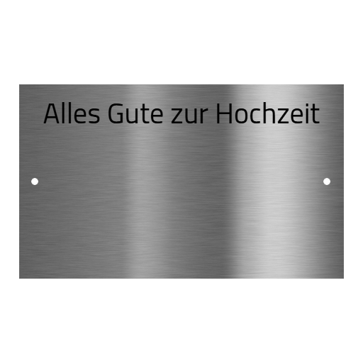 V2A Edelstahlschild in verschiedenen Größen, individuell personalisierbar.