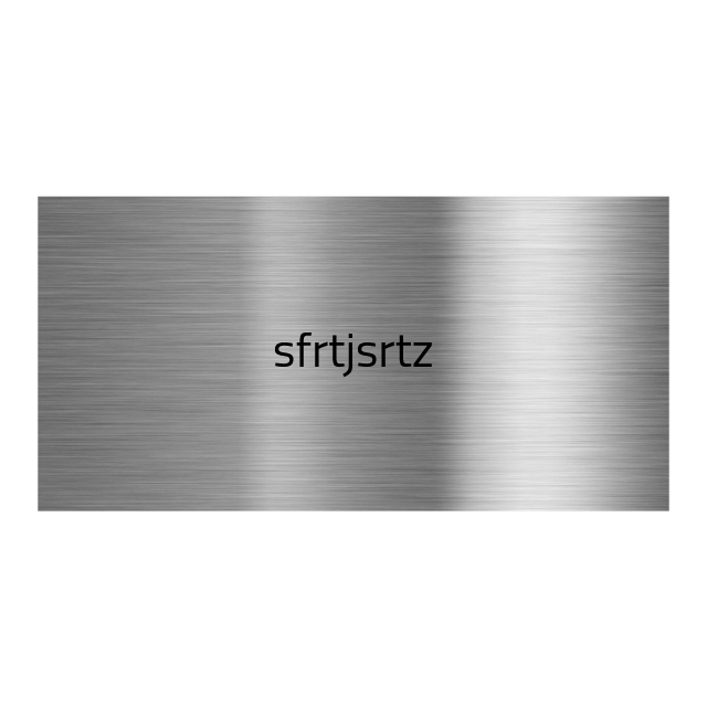 V2A Edelstahlschild in verschiedenen Größen, individuell personalisierbar.