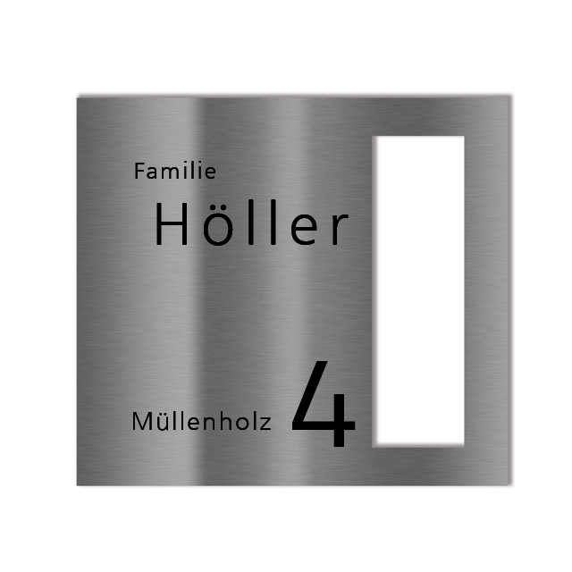 Eufy E340 Dekorschild V2A Edelstahl - 18x20cm & 22x10cm - Laserravur & UV-Druck möglich