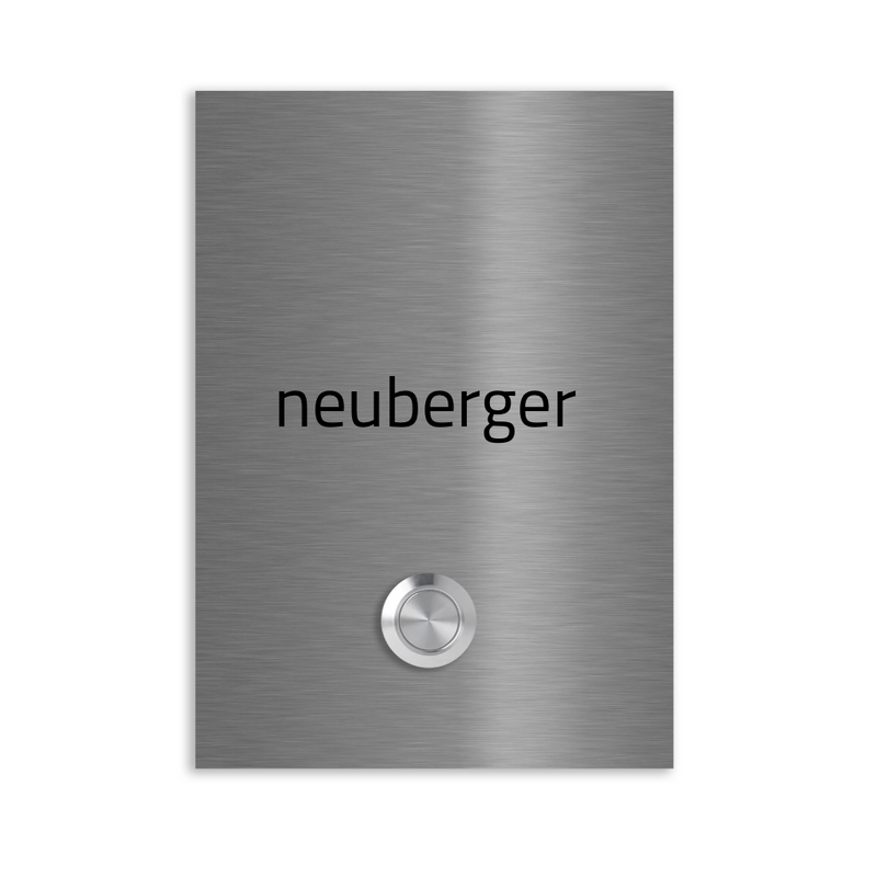 V2A Edelstahl Türklingel Trier 17x12cm - Lasergravur/UV-Druck - LED beleuchtet - Aufputz/Unterputz