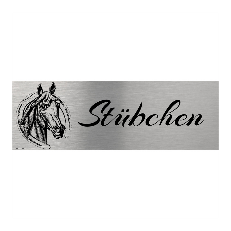 V2A Edelstahlschild in verschiedenen Größen, individuell personalisierbar.