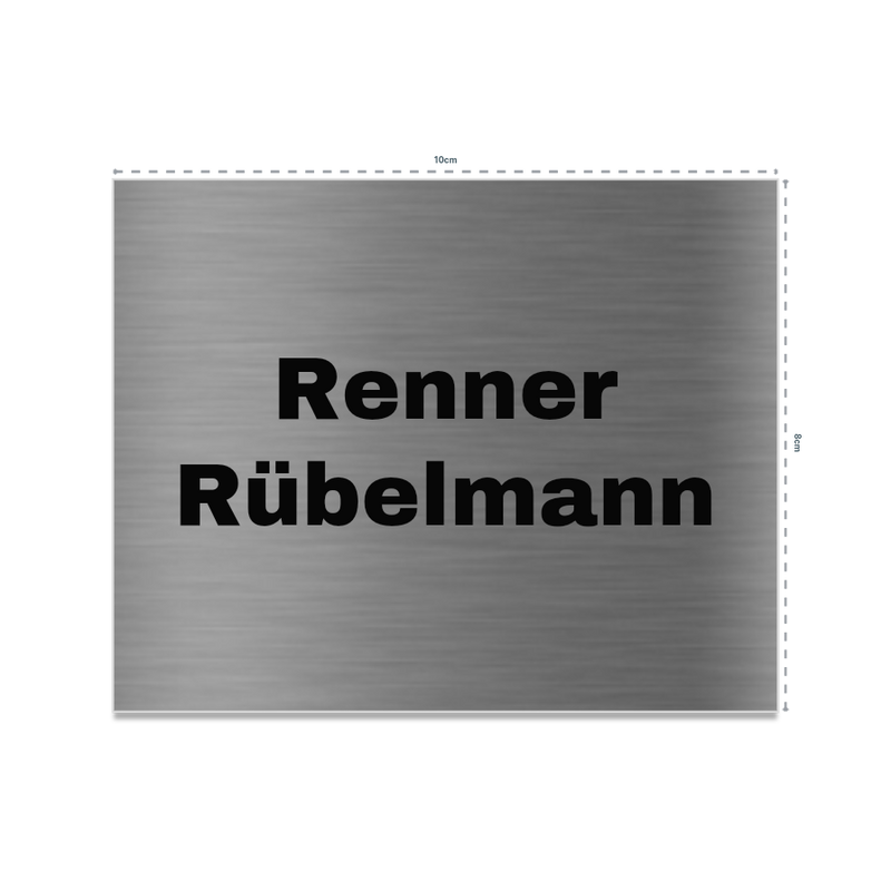 Edelstahlschild mit eigenem Motiv – Wunschmaß & UV-Druck