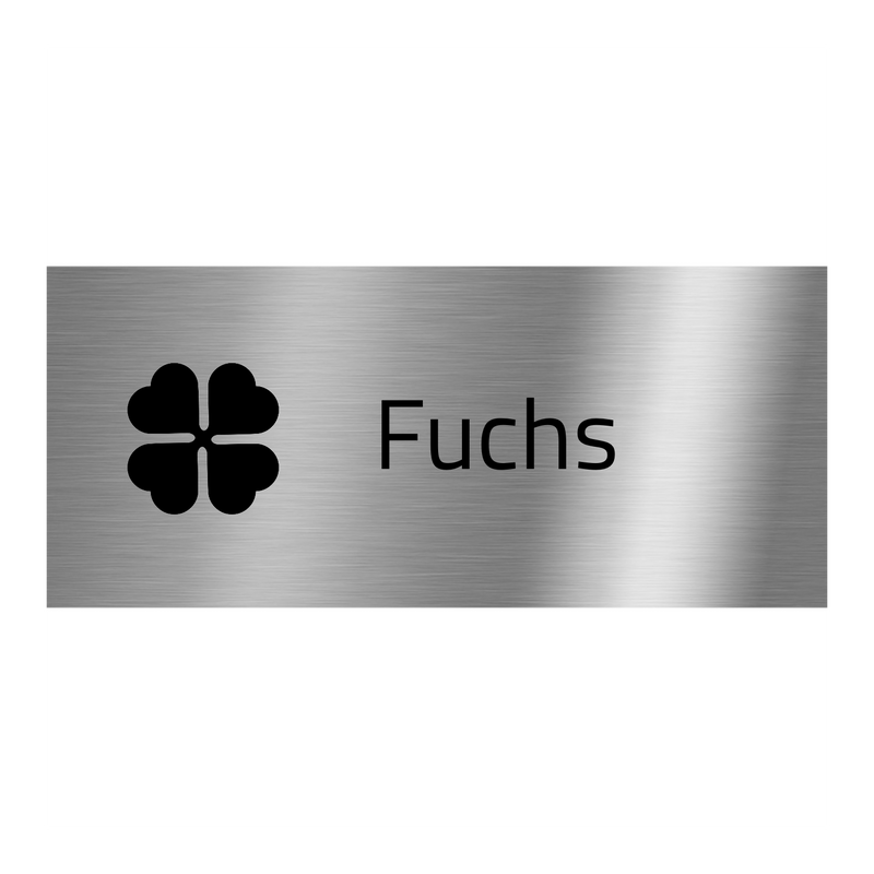 V2A Edelstahlschild in verschiedenen Größen, individuell personalisierbar.