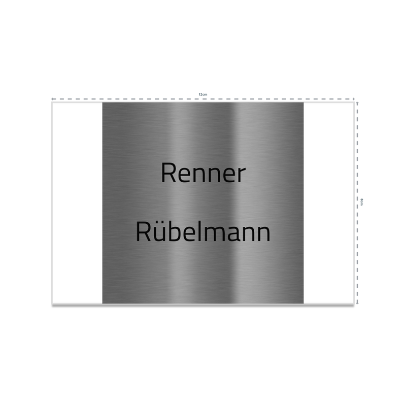 Edelstahlschild mit eigenem Motiv – Wunschmaß & UV-Druck