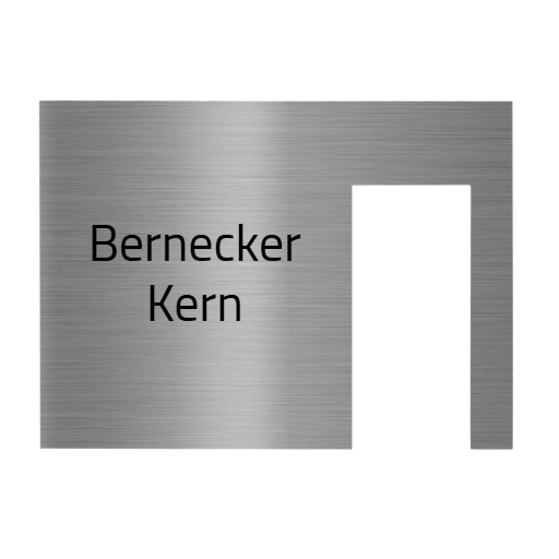 V2A Edelstahl Türschild Ring Doorbell Pro Kabel - Lasergravur & UV-Druck - Weiß/Anthrazit