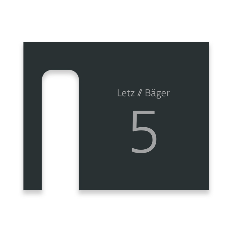 Dekorschild für "Blink Video Doorbell "aus V2A Edelstahl - 20 x 16 cm  oder 20 X 10 cm- Weiß / Anthrazit pulverbeschichtet oder Edelstahl gebürstet