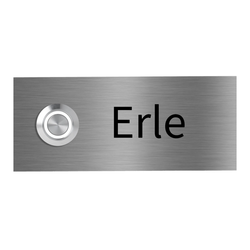 V2A Edelstahl Türklingel Mainz - mit Gravur & LED - Anthrazit/Weiß/Edelstahl - wahlweise UV-Druck