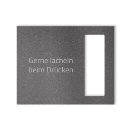 Dekorschild für Eufy S220 - V2A Edelstahl Türschild 16x20cm oder 22x10cm - Weiß/Anthrazit/Gebürstet