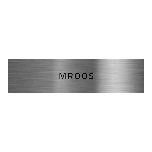 V2A Edelstahlschild in verschiedenen Größen, individuell personalisierbar.