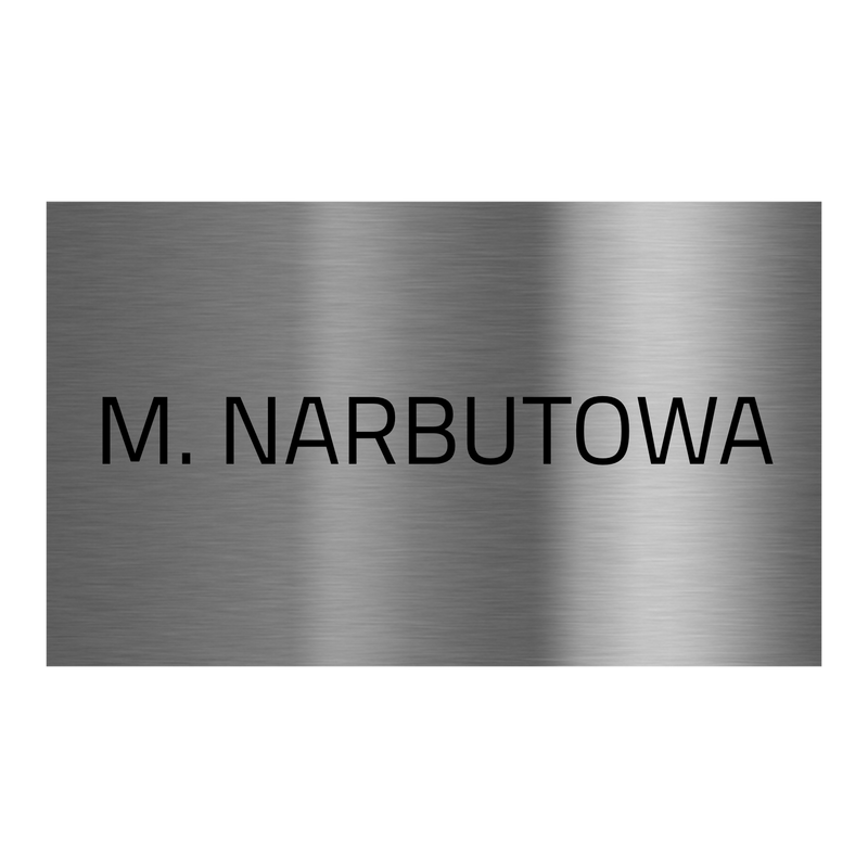 V2A Edelstahlschild in verschiedenen Größen, individuell personalisierbar.