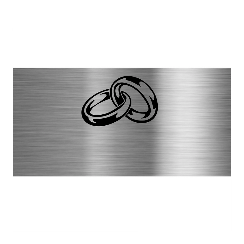 V2A Edelstahlschild in verschiedenen Größen, individuell personalisierbar.