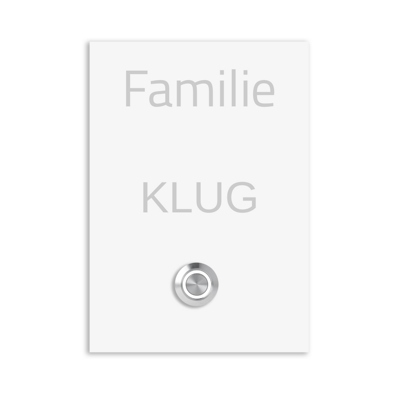 V2A Edelstahl Türklingel Trier 17x12cm - Lasergravur/UV-Druck - LED beleuchtet - Aufputz/Unterputz