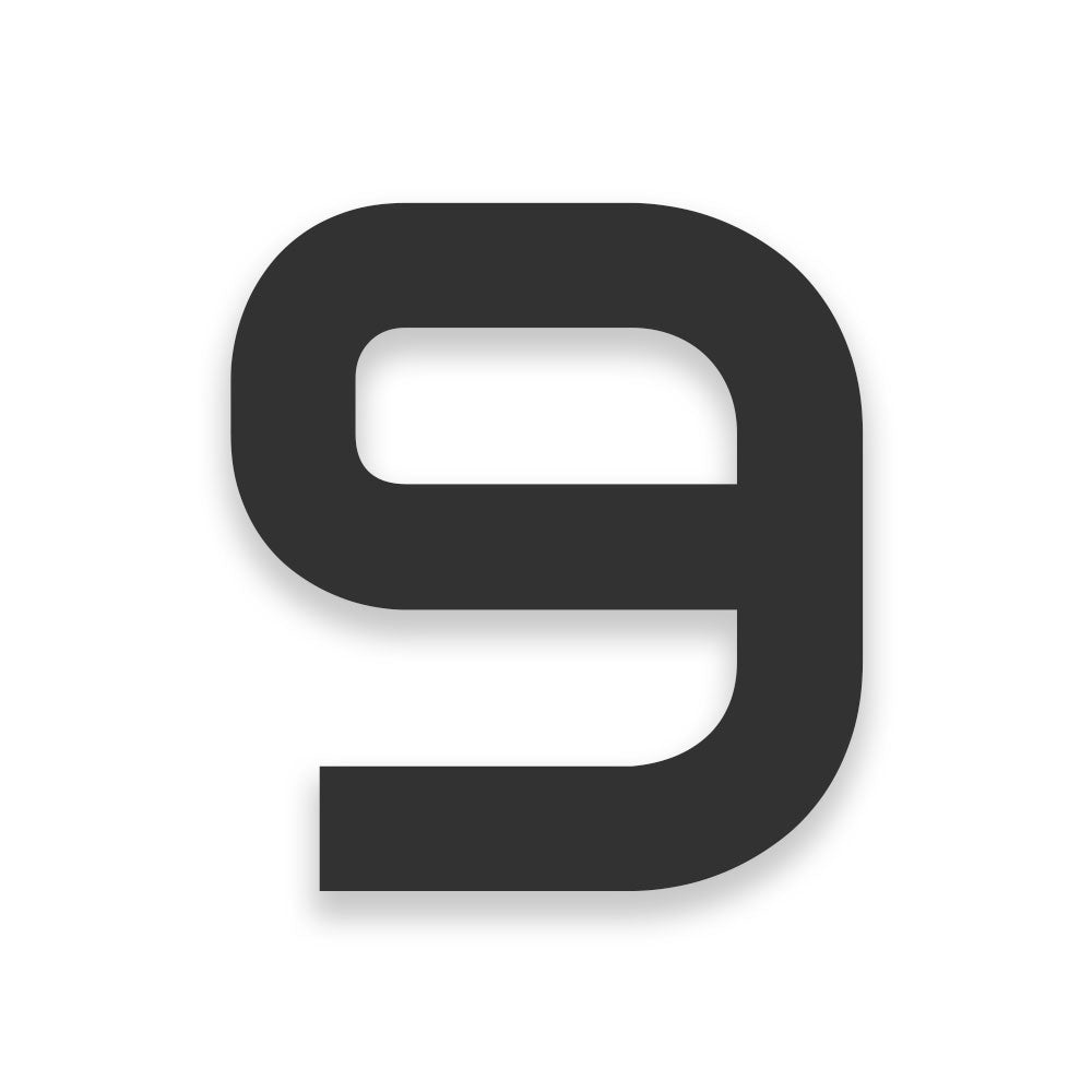 Edelstahl Hausnummern Ziffern und Buchstaben in verschiedenen Höhen wählbar - anthrazit RAL7016 - Schrift AUDIOWIDE