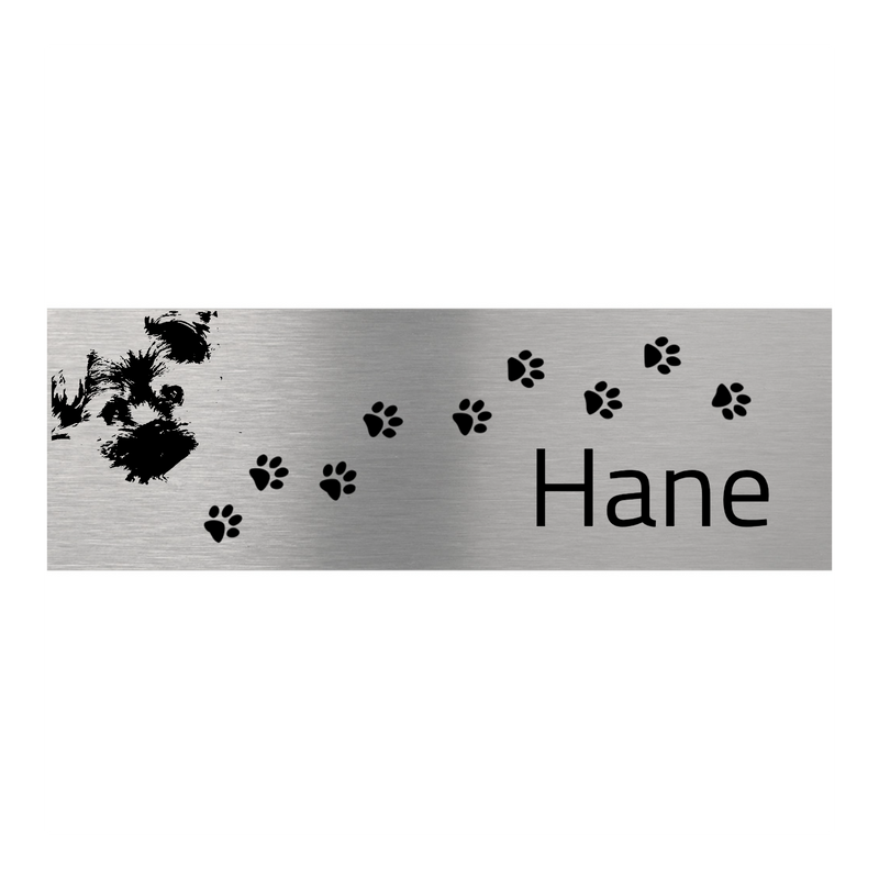 V2A Edelstahlschild in verschiedenen Größen, individuell personalisierbar.