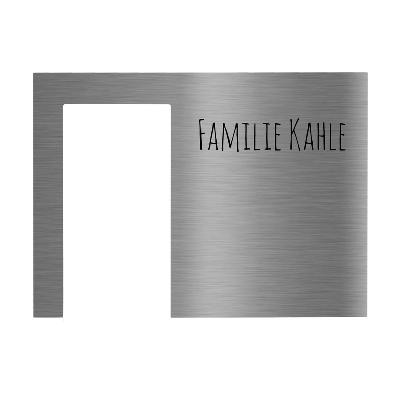 V2A Edelstahl Türschild für Ring Videotürklingel - 200x145mm - Lasergravur oder UV-Druck - Weiß/Anthrazit/Gebürstet