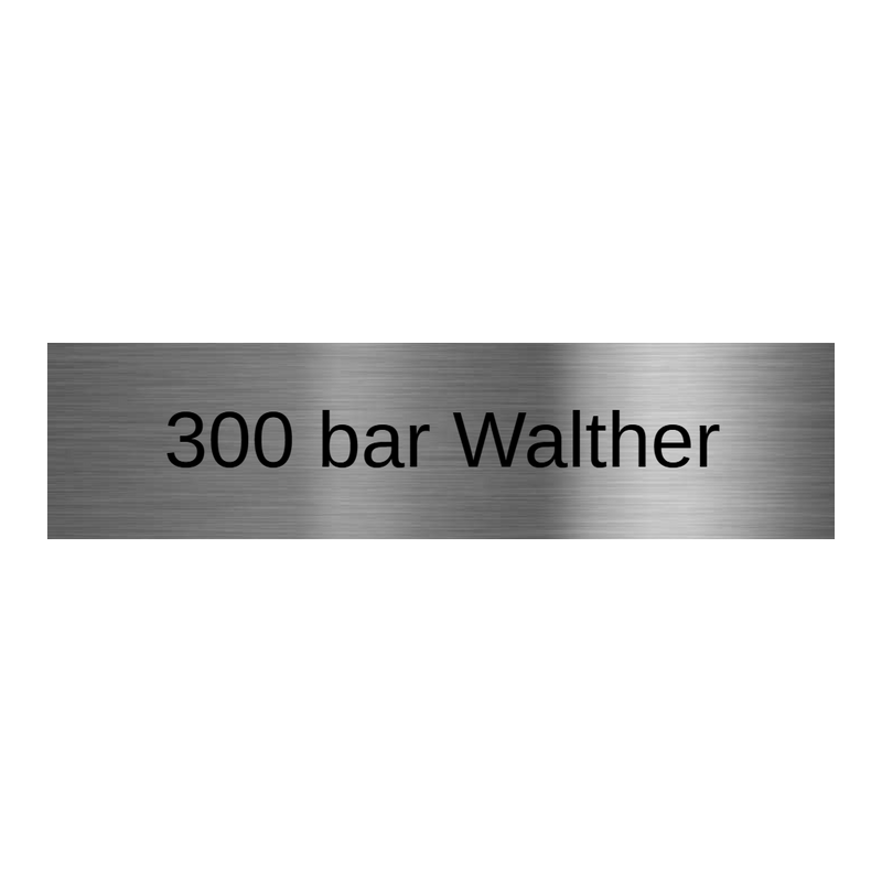V2A Edelstahlschild in verschiedenen Größen, individuell personalisierbar.
