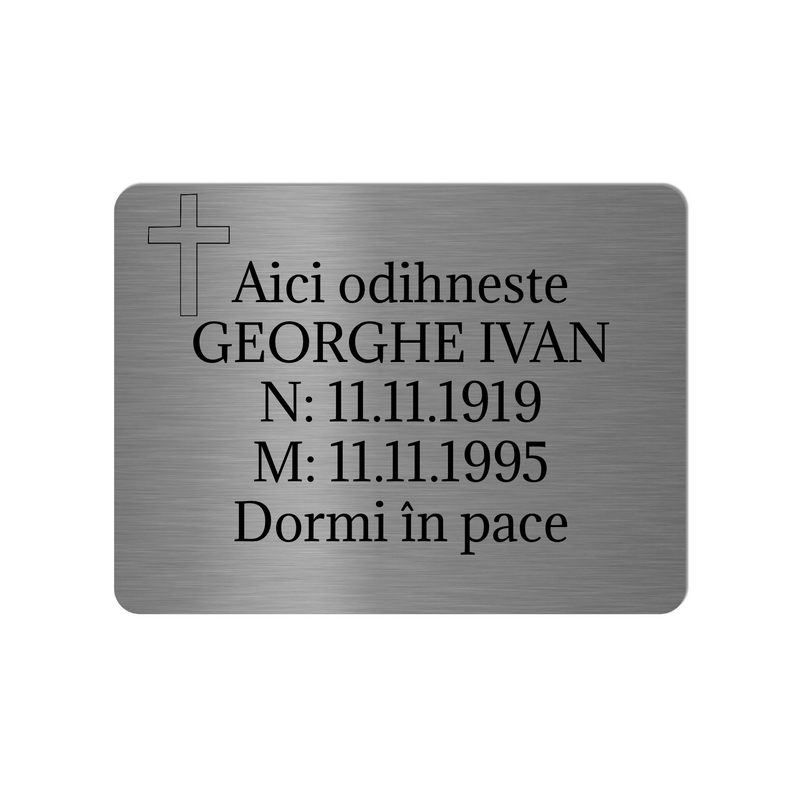 Gedenktafel V2A Edelstahl – viele Sprüche – 20x15 oder 30x20 cm